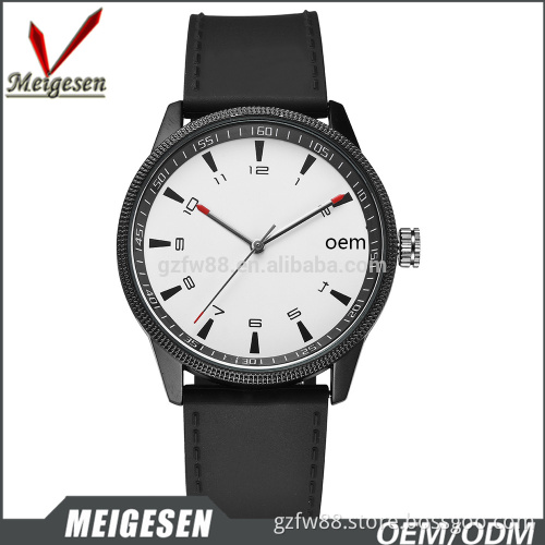 popular wristwatch waterproof oem leather strap watch